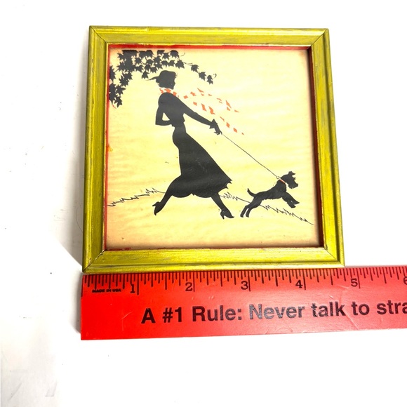 Antique Buzza Company Craftacres Silhouette Art Deco Framed Art from 1920s Rare! - Picture 11 of 13